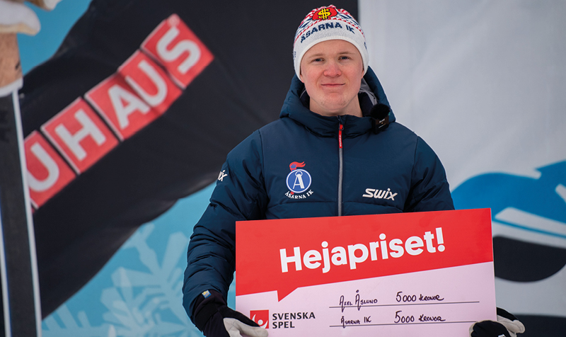Axel Åslund från Åsarna IK vann säsongens fjärde Hejapris.