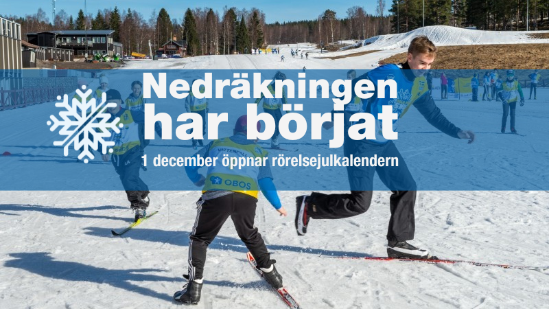 Barn leker i snö. Foto: Trons