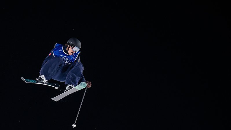 Martin Nordqvist imponerande under big air-kvalet. Foto: Bildbyrån.