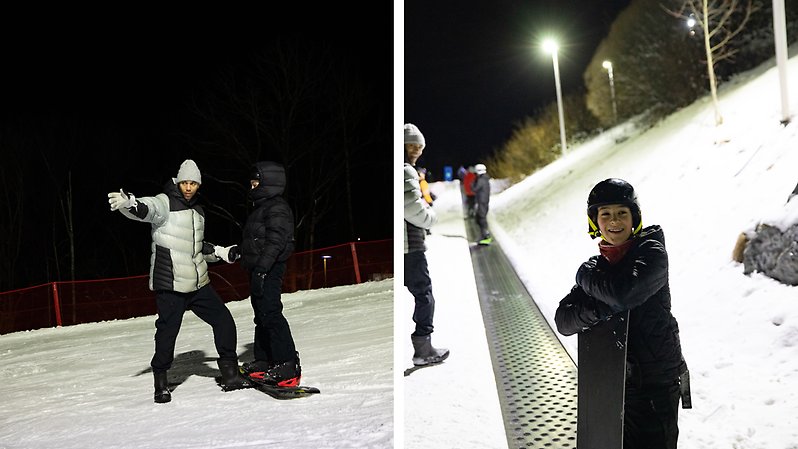 I Falun och Stockholm fick undgomar tack vare Snow Nation testa snowboard för första gången.