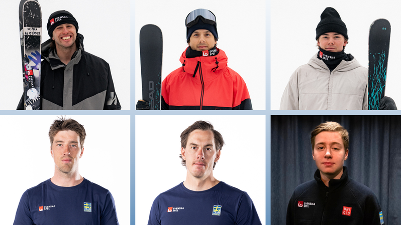 Frv. Övre raden: Henrik Harlaut, Jesper Tjäder & Martin Nordqvist. Nedre raden: Calle Halfvarsson, Johan Häggström och Elis Lundholm.